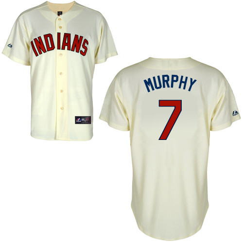 David Murphy #7 Youth Baseball Jersey-Cleveland Indians Authentic Alternate 2 White Cool Base MLB Jersey
